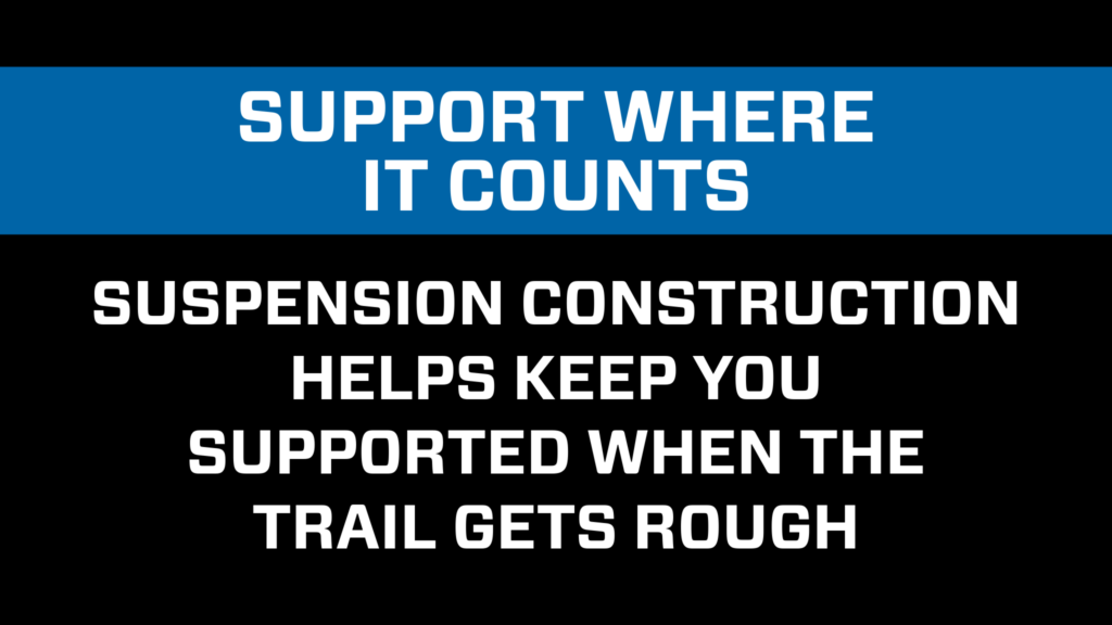 Suspension construction provides support and all-day comfort.